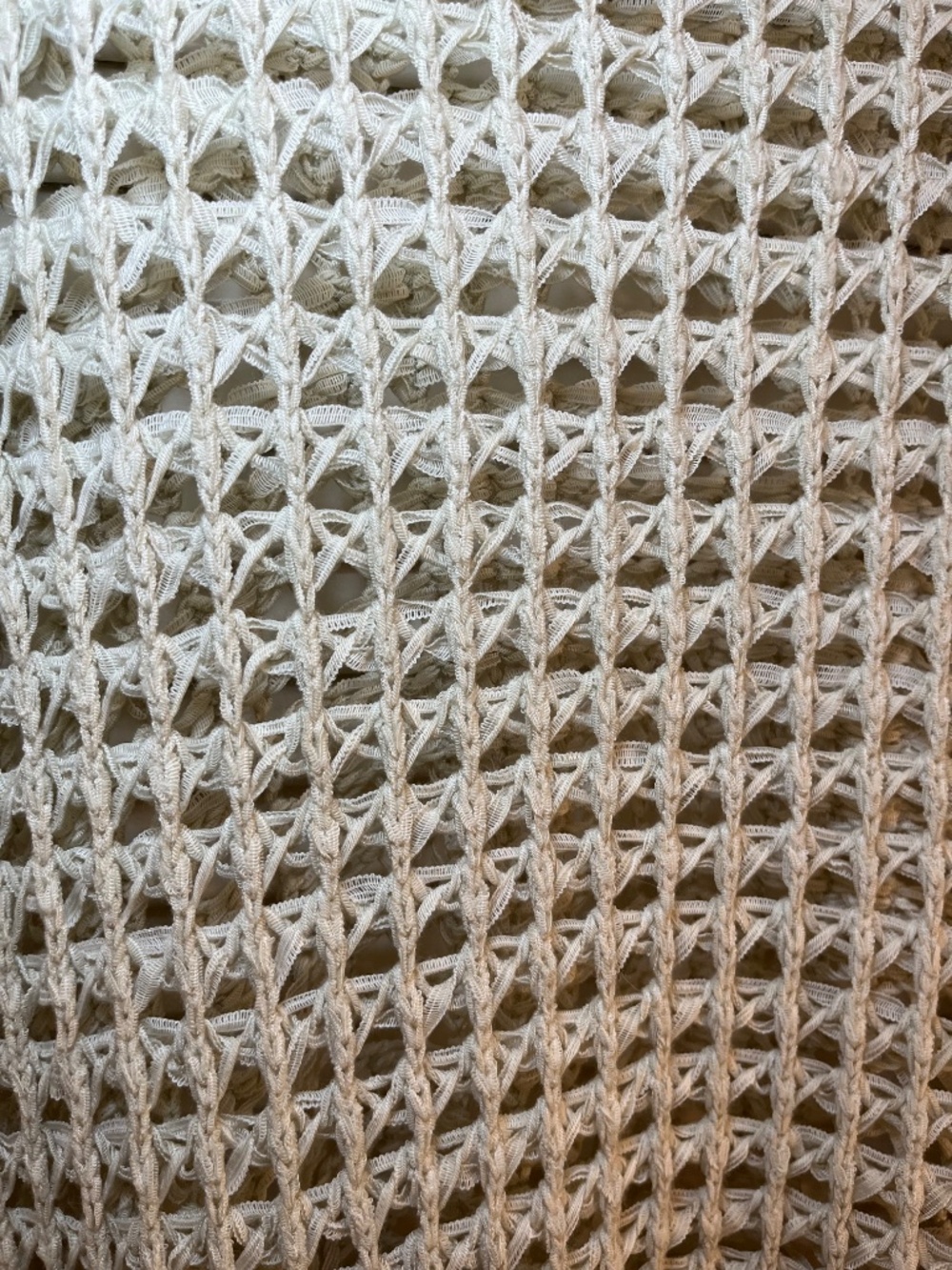 POL Crochet Mesh Oversized Boho Top Beige Size L - Picture 3 of 8